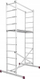 Skelë pune alumini Okruch, lartësi 5 m, platformë 150x56 cm, ngjyrë argjend