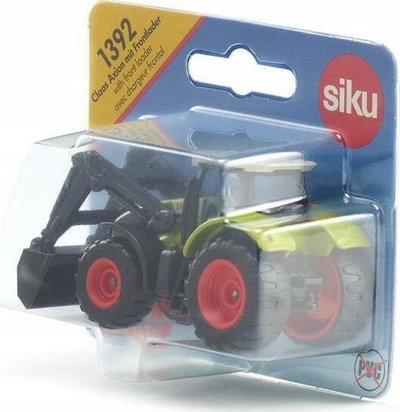 Игрален трактор Сику Клаас Аксион 1392, леано метален, размер 1:87, зелен