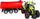 Lodër traktor me rimorkio Macyszyn Toys, rimorkio që ngrihet, plastikë, jeshile me të kuqe