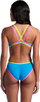 Kostum banje njëpjesësh Arena One Double Cross për goca, MaxLife, UV 50+, blu