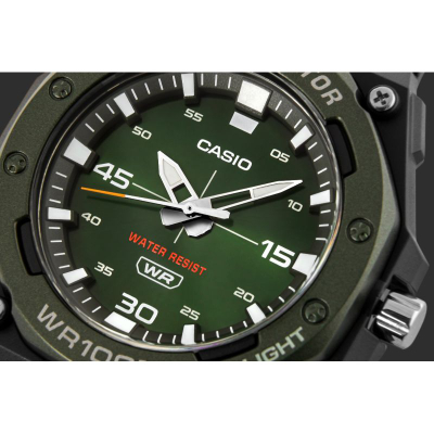 Ora dore Casio MW620H-3A, rezistencë ndaj ujit 100m, LED, jeshile