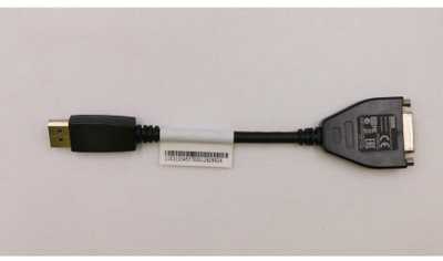 Adapter video Lenovo DisplayPort në DVI Single Link, i zi