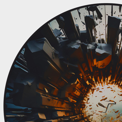 Tapet gaming Huzaro HZ-FLOORMAT 5.0, 120 x 120 cm, gomë, i zi