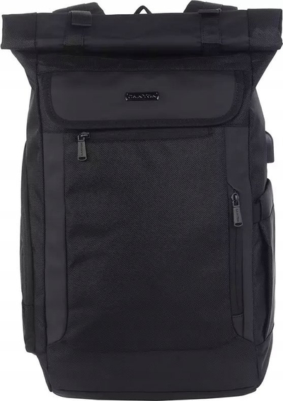 Çantë shpine për laptop Canyon CNS-BPRT7B1, 17.3", me porta USB, e zezë