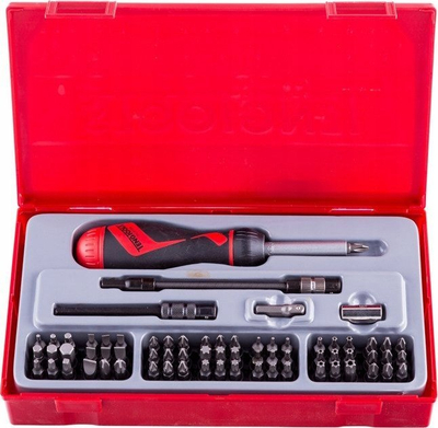 Set kaçavidash Brillant Tools BT033010, me bita, me dorezë të rehatshme, i kuq e zi