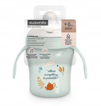 Gotë trajnimi Suavinex Wonderland Learning Cup, 200 ml, jeshile