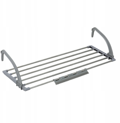 Tharëse rrobash Nuxio për radiator edhe ballkon, çelik i rregullueshëm 41-104 cm, gri