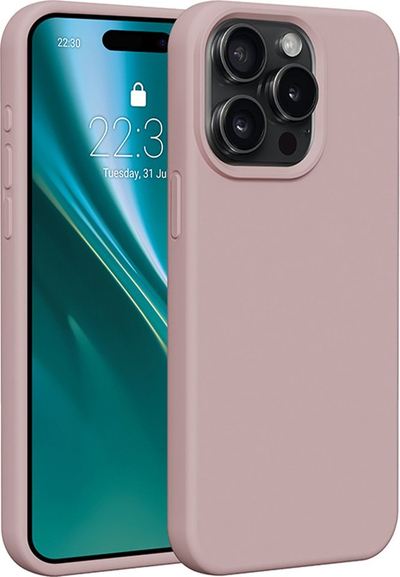 Këllëf Etteri Silicone Case, iPhone 15 Pro Max, ngjyrë rozë e çelët
