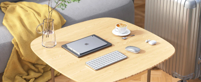 Tastierë Wireless Dual-Mode Meetion C210 (2.4GHz + Bluetooth) për Mac & Windows , White