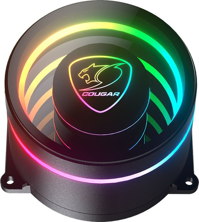 Ftohës uji për CPU Cougar Aqua ARGB, 360mm, me 3 ventilatorë, ngjyrë e zezë