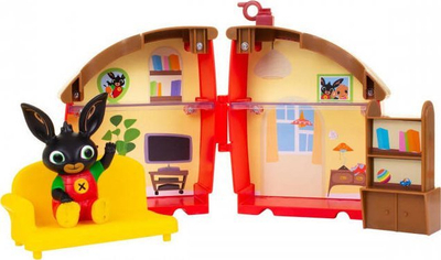 Set loje Bing Bunny Mini House, me figurine Bing, shpi lodër e kuqe