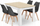 Set tavoline Halmar MARK, drejtkëndëshe 120x80 cm, 4 karrige, sonoma oak me të zezë