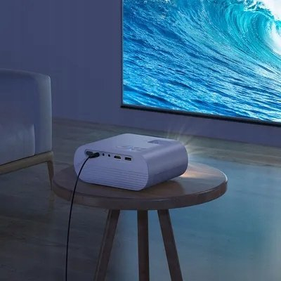 Projektor Hoco DT1 HD Ready, 720P, me Wi-Fi edhe Bluetooth, projeksion deri në 200"