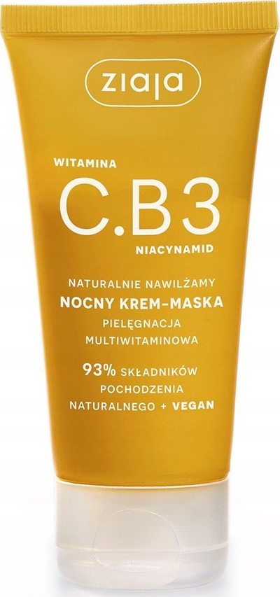 Krem nate maskë fytyre Ziaja Vitamin C.B3 Niacinamide, multivitamin, 50ml