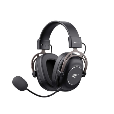 Kufje gaming Havit H2002YG, pa tela 2.4G edhe me Bluetooth, ngjyrë e zezë okër