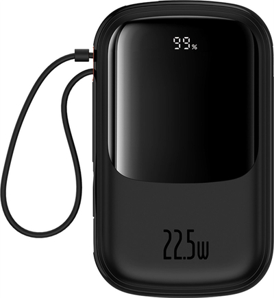 Power bank Baseus QPow Pro+, 20000mAh, 22.5W, me kabllo USB-C, i zi
