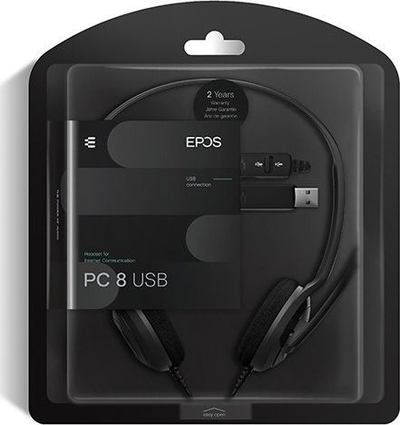 Kufje me mikrofon Epos PC8, të zeza