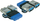 Përshtatës Delock (65324), USB 3.0 (19-pin) në 2x USB-A 3.0, i zi / kaltër