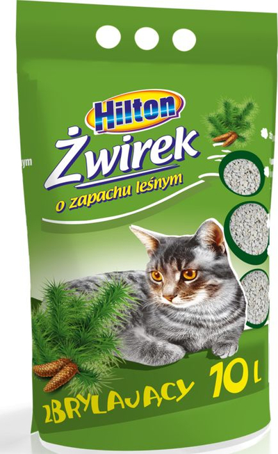Хигиенски песок за мачки Hilton Bentonite, 10L 9.9kg, со мирис на море