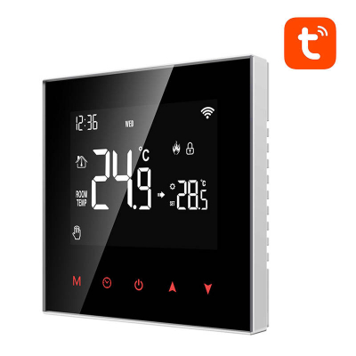 Termostat Avatto ZWT100, ZigBee Tuya, për bojler dhe ujë sanitar, i zi