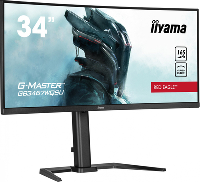 Monitor gaming Iiyama G-Master GB3467WQSU-B5, 34\", UltraWide QHD, 165Hz, i zi