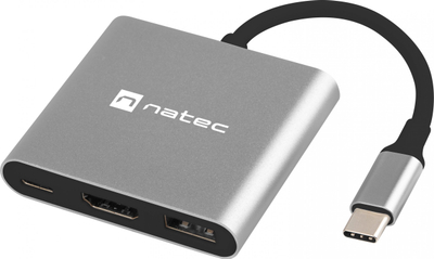 Адаптер USB C Natec Fowler Mini NMP 1607, HDMI 4K, USB 3.0, црн