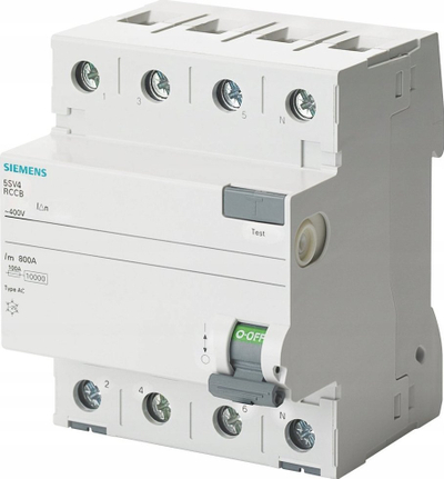 Ndërprerës diferencial Siemens 5SV44420, 25A, 100mA 400V, gri
