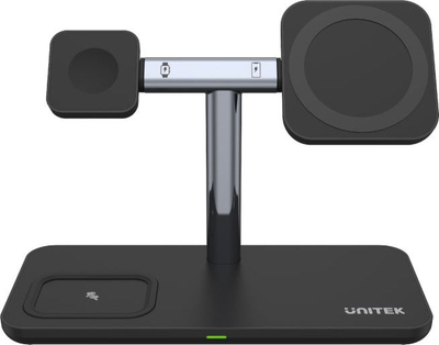 Karikues me valë Unitek MagMighty TRI 3 në 1 P1212A, 15W, USB PD 3.0, i zi