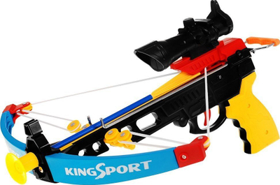 Lodër hark‑shigjetë KingSport Crossbow Target, 4 shigjeta, me shenjë dhe pamje, shumëngjyrëshe
