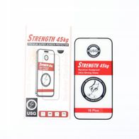 Mbrojtës ekrani USG Strength 45kg, xham i temperuar 9H, për iPhone 11 Pro Max, transparent