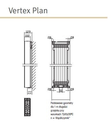 Radiator vertikal Stelrad Vertex Plan, 500 x 2200 mm, 2115 W, i bardhë 6