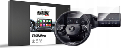 Folie mbrojtëse 2n1 Ceramic për ekran makine Skoda Kodiaq 2, 13", transparente