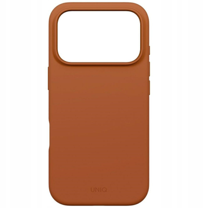 Mbrojtëse telefoni Uniq Lino për iPhone 17 Pro, Magclick, silikoni, portokalli