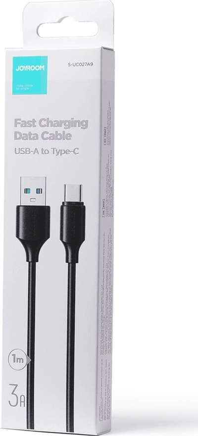 Kabllo USB në USB C Joyroom JYR528, 1 m, 3A, i zi
