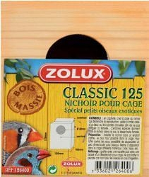 Куќичка за гнездо за птици Zolux Classic Nest Box 125, дрво, за егзотични птици