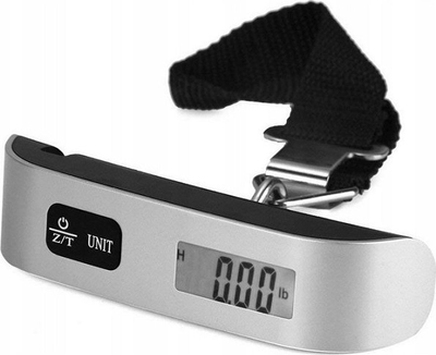 Peshore bagazhi Tourist Airline Luggage Scale, dixhitale, 50kg, argjendi