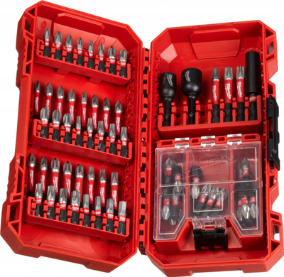 Set bitash Milwaukee Shockwave Impact Duty, 70 copë, për kaçavida impakti, i kuq