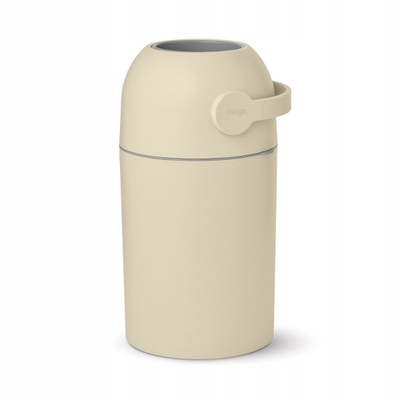 Kosh pelash Magic Diaper Bin, me dorezë, sistem kundër erërave, bezhë