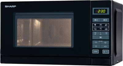 Furrë me mikrovalë Sharp R-242 BKW, 20L, 800W, e zezë