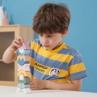 Kullë druri puzzle Viga Toys VIGA PolarB, 11 copë, shumëngjyrëshe