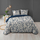 Set posteli Labyrinth, dopio 240x220 cm, pambuk 100%, blu marinë ecru