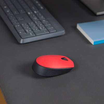 Maus Logitech M170, RF Wireless, i kuq