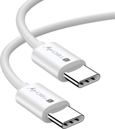 Kabllo USB Techly ICOC-MU4-20G240W2, USB4 Gen 2x2, 240W PD, 2 metra, e bardhë