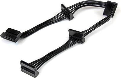 Kabllo StarTech (PYO4SATA), SATA 15-pin në SATA 15-pin x4, 0.4 m, e zezë