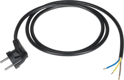 Kabllo energjie Intex 3x1.5mm, 3m, me fiçkë këndore, e zezë