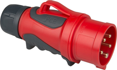 Prizë portative industriale PCE GRIP 70153-6, 16A 5P 400V, IP44/IP54, e kuqe