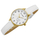 Orë dore për kalamaj Paul Lorens PL12491A2-3C2-2, quartz, rrip lëkure, e bardhë