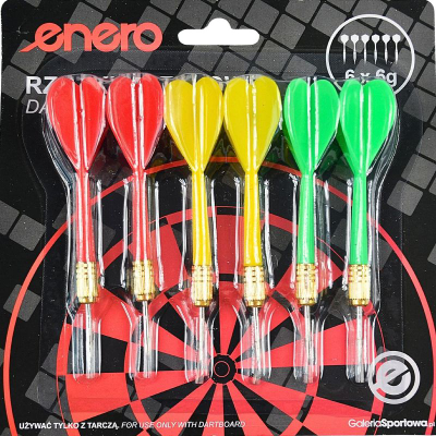 Shigjeta darts Enero Dart 1063720, set me 6 copë, 11 cm, shumëngjyrëshe