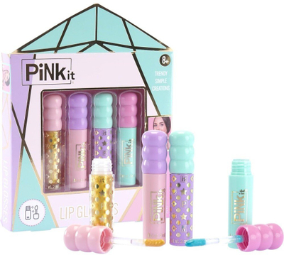 Set lip gloss PINK.IT 40070, 4 copë, për fëmijë, shumëngjyrësh