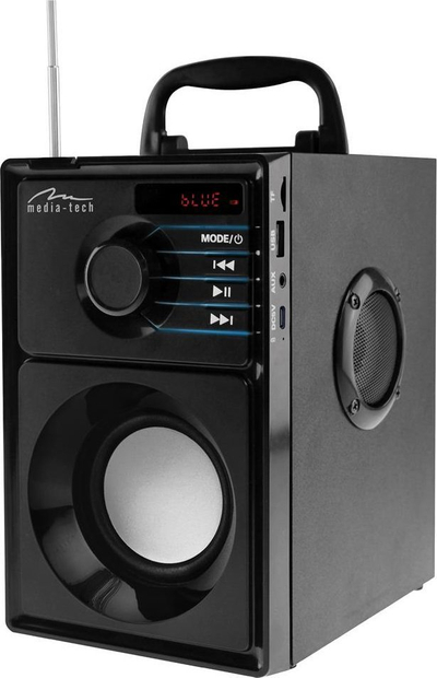 KFol Media-Tech MT3179 Boombox Silver, 15W, Bluetooth 5.1, e zezë